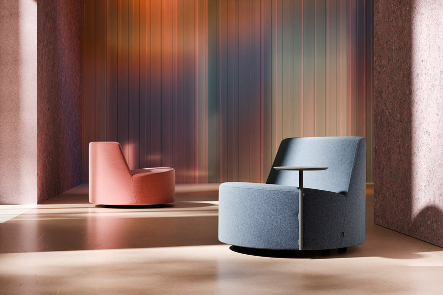 Bold Mobile Lounge Chair by B&T, showing bold mobile lounge chairs in live shot.