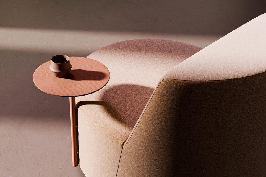 Bold Mobile Lounge Chair by B&T, showing closeup view of bold mobile lounge chair in live shot.