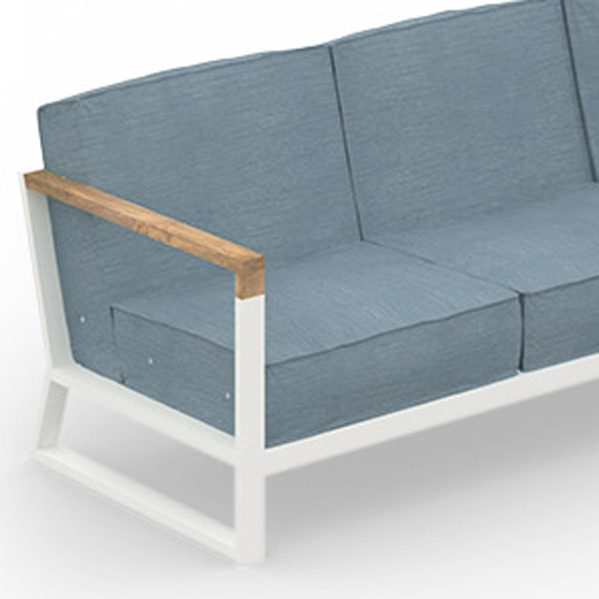 Bondi Beau Configuration 11 by Mamagreen, showing closeup view of bondi beau configuration 11 in ultra durable category m/acqua agora waterproof cushion.