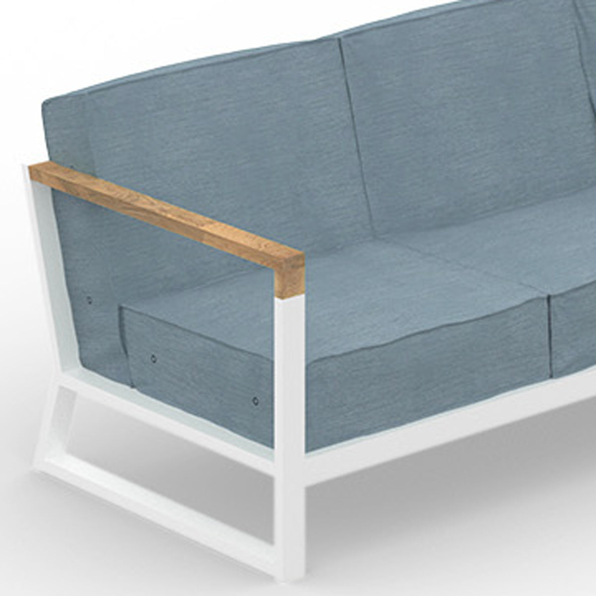 Bondi Beau Configuration 2 by Mamagreen, showing closeup view of bondi beau configuration 2 in ultra durable category m/acqua agora waterproof cushion.