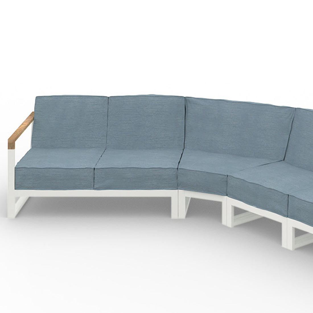 Bondi Beau Configuration 3 by Mamagreen, showing closeup view of bondi beau configuration 3 in ultra durable category m/acqua agora waterproof cushion.