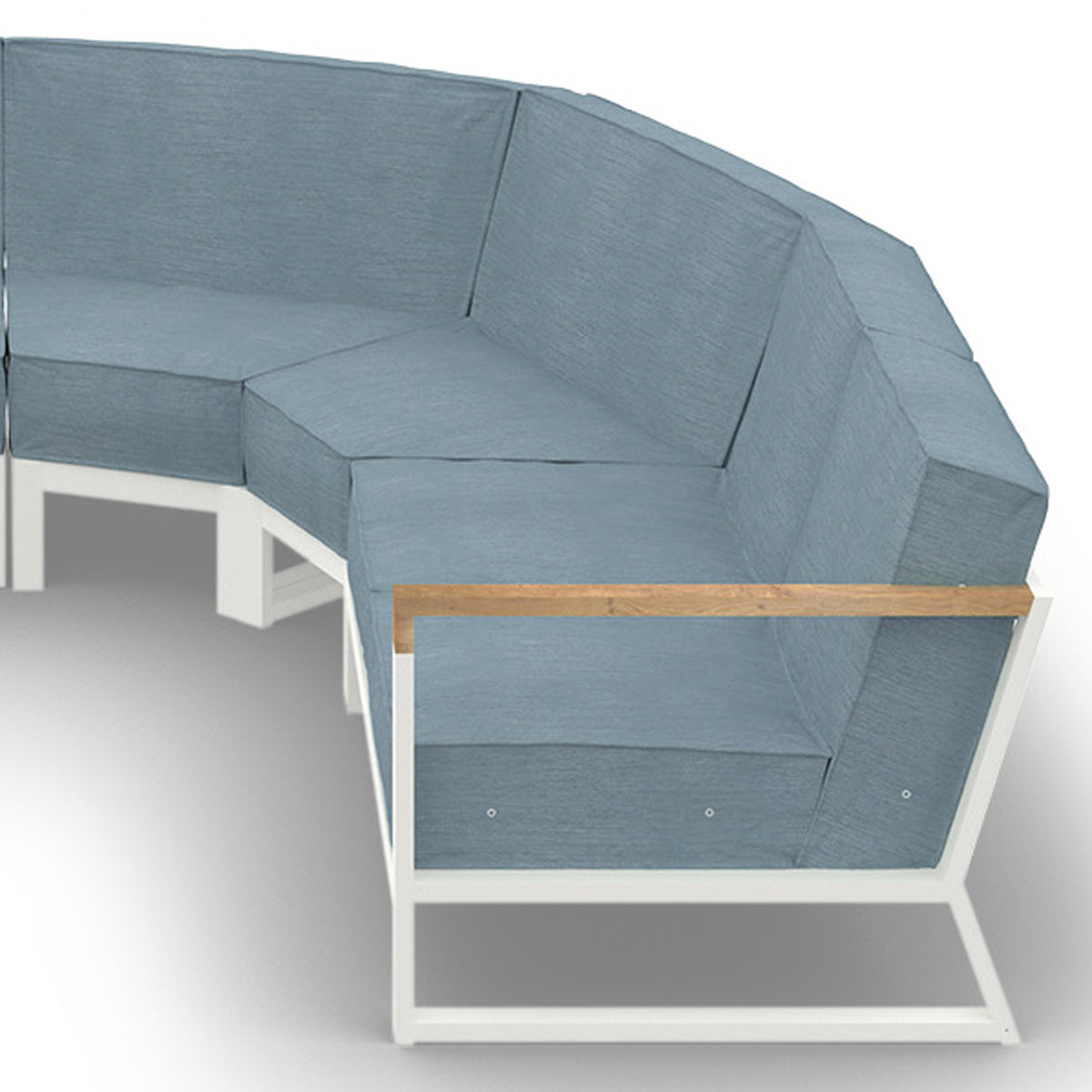 Bondi Beau Configuration 6 by Mamagreen, showing closeup view of bondi beau configuration 6 in ultra durable category m/acqua agora waterproof cushion.