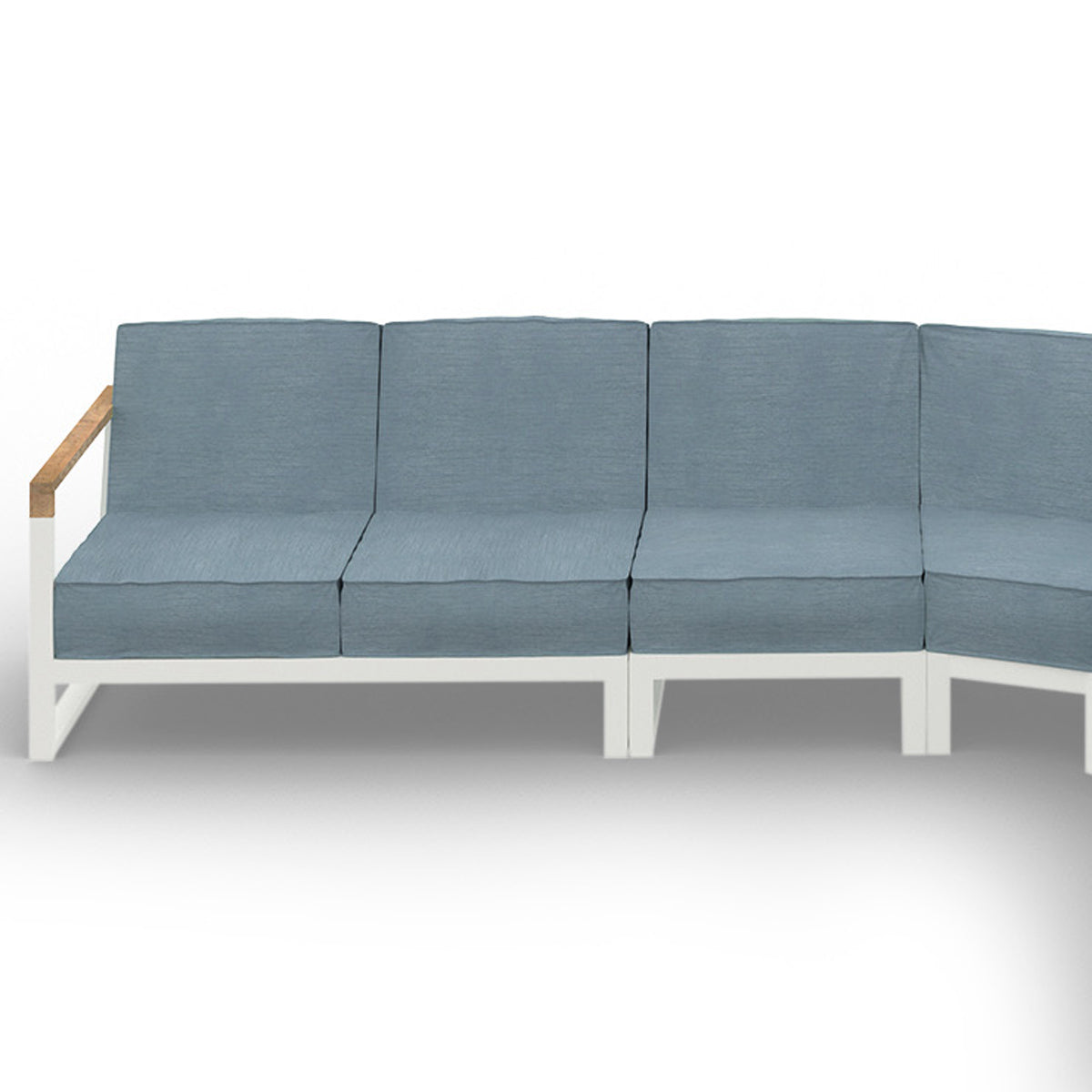 Bondi Beau Configuration 8 by Mamagreen, showing closeup view of bondi beau configuration 8 in ultra durable category m/acqua agora waterproof cushion.