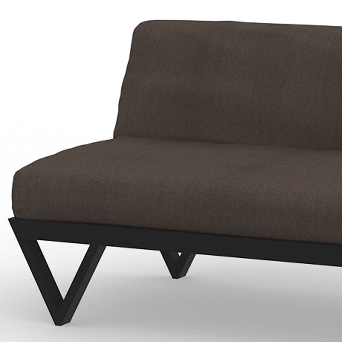 Bondi Belle 2-Seater Sectional Sofa by Mamagreen, showing closeup view of bondi belle 2-seater sectional sofa in gloss category b/coco agora waterproof cushion.
