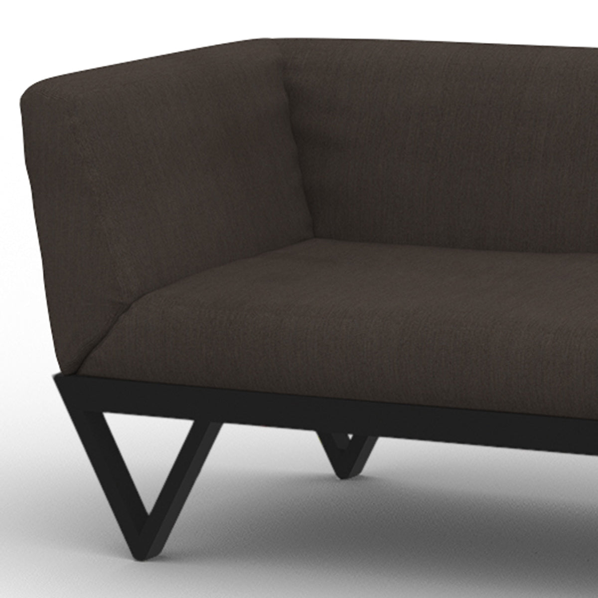 Bondi Belle 2-Seater Sofa by Mamagreen, showing closeup view of bondi belle 2-seater sofa in gloss category b/coco agora waterproof cushion.