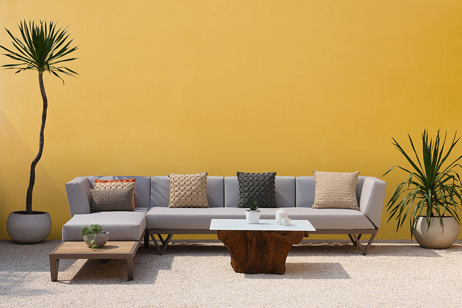 Bondi Belle Configuration 11 with Teak Table by Mamagreen, showing bondi belle configuration 11 with teak table in live shot.