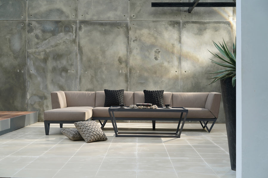 Bondi Belle Left Hand Arm Sectional Sofa Chaise by Mamagreen, showing bondi belle left hand arm sectional sofa chaise in live shot.