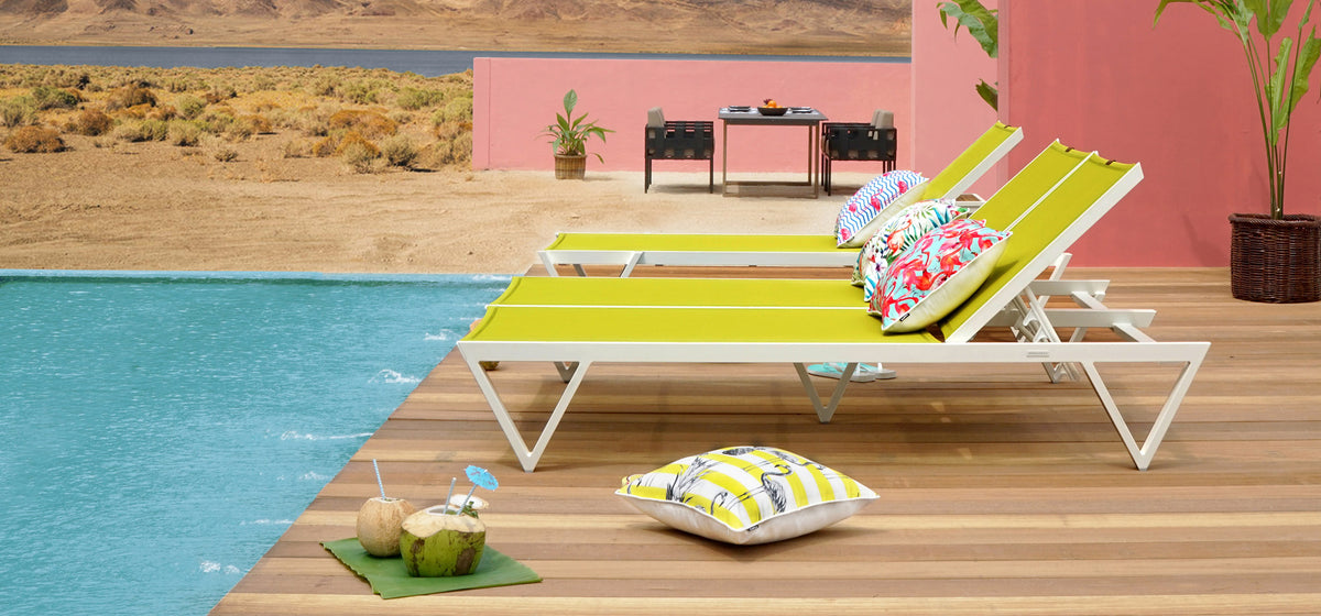 Bondi Double Sling Sunbed by Mamagreen, showing bondi double sling sunbed in live shot.