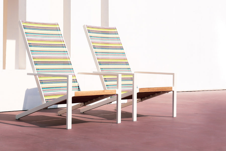 Bondi Tall Adirondack Stackable Casual Chair by Mamagreen, showing bondi tall adirondack stackable casual chairs in live shot.