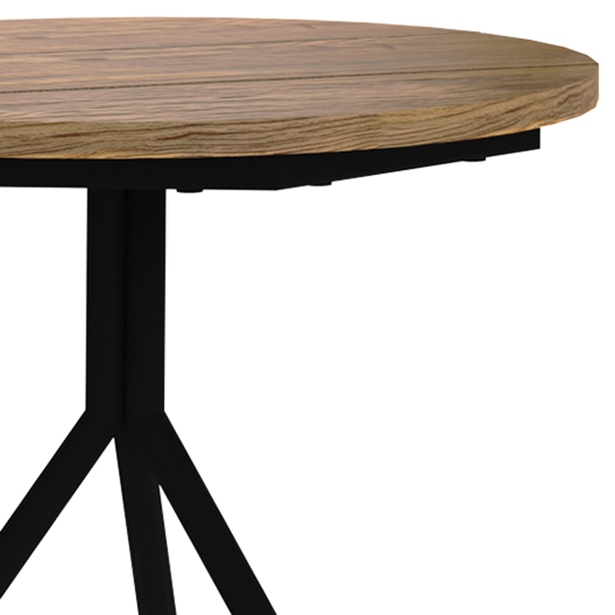 Bono Teak Aluminum Side Table by Mamagreen, showing closeup view of bono teak aluminum side table in black sand aluminum/recycled teak wood.