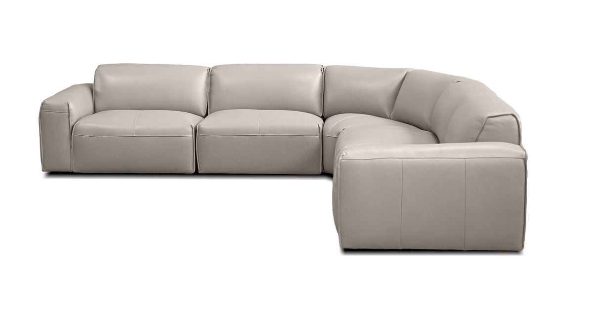 Boone Sectional Sofa by Mobital, showing front view of boone sectional sofa.