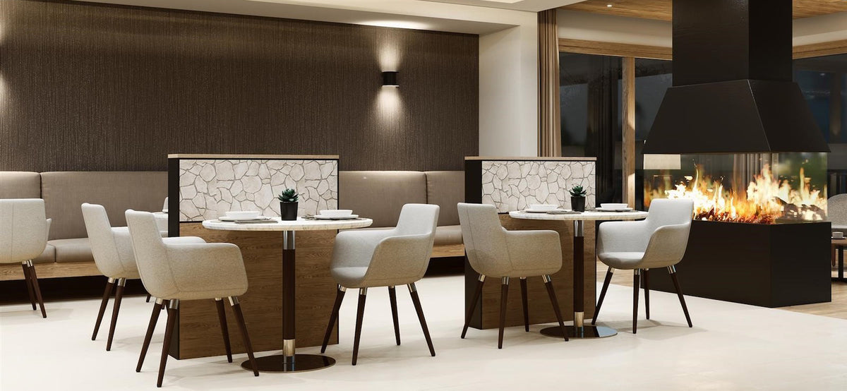 Bottega Ana Armchair by SohoConcept, showing bottega ana armchairs in live shot.