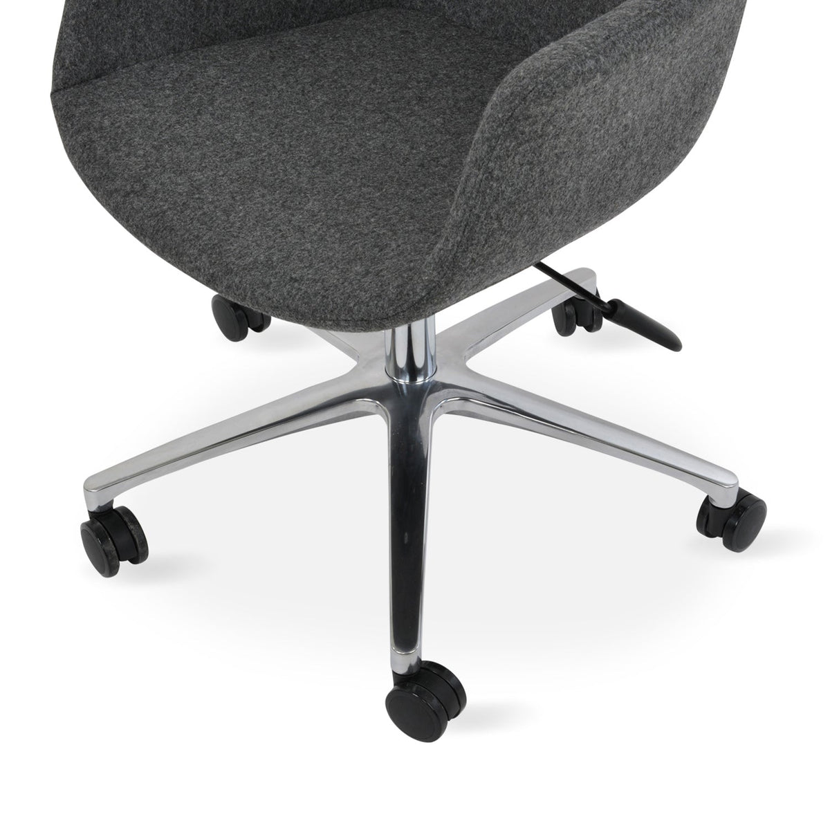 Bottega Office Lounge Armchair by SohoConcept, showing closeup view of office arm chair.