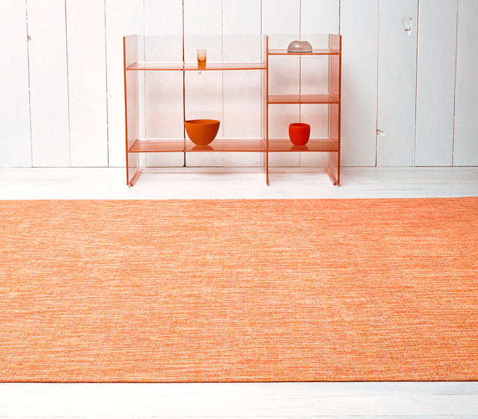 Boucle Large Rug by Chilewich, showing closeup view of boucle large rug in live shot.