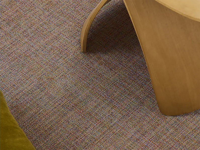 Boucle Large Rug by Chilewich, showing closeup view of boucle large rug in live shot.