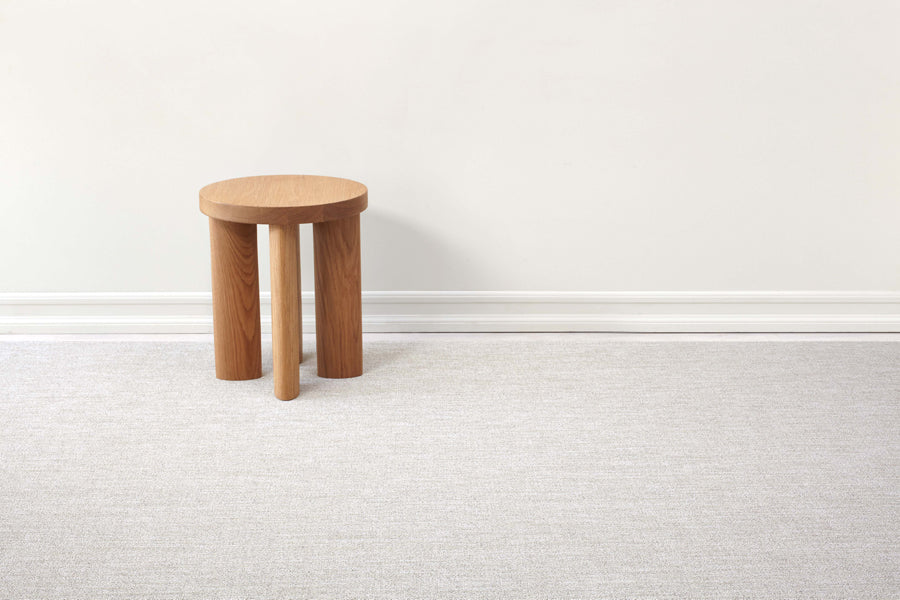 Boucle Large Rug by Chilewich, showing closeup view of boucle large rug in live shot.
