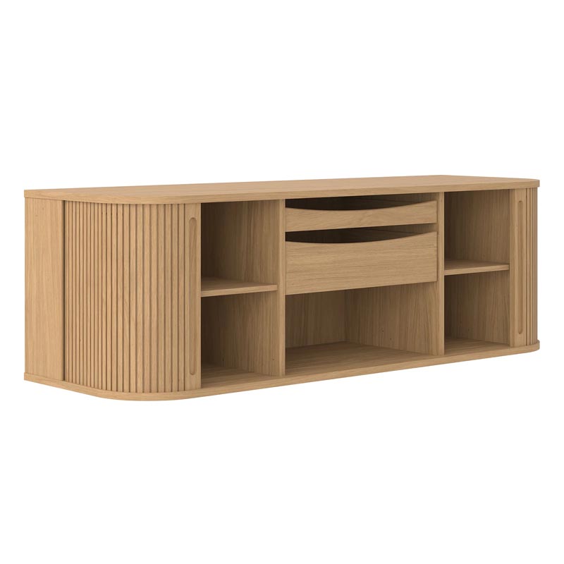 BPS Wall Cabinet No. 230 by Bernh. Pedersen & Son, showing angle view of bps wall cabinet no. 230.