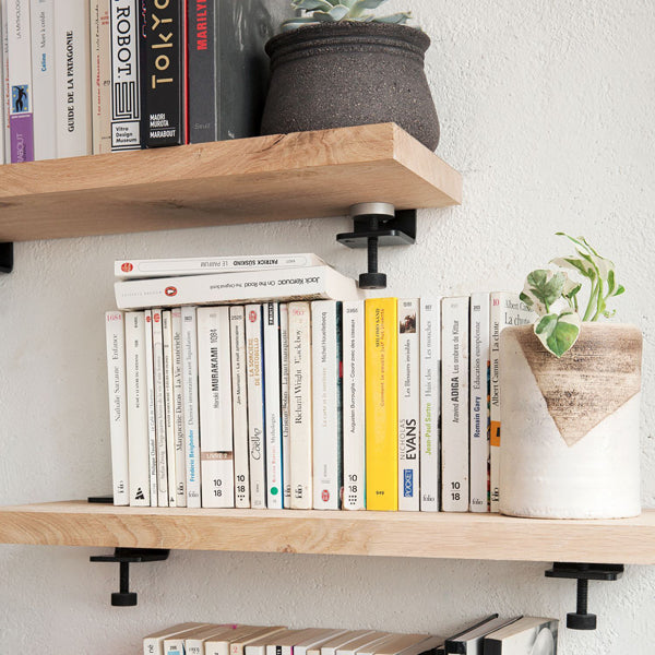 Bracket Wall Shelf by TipToe, showing closeup view of bracket wall shelves in live shot.