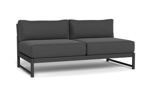 Breeze XL Armless Sectional Sofa by Harbour - Asteroid Aluminum, Grafito Panama.