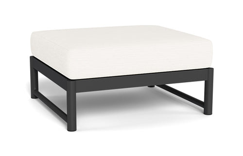 Breeze XL Ottoman by Harbour - Asteroid Aluminum, Blanco Panama.