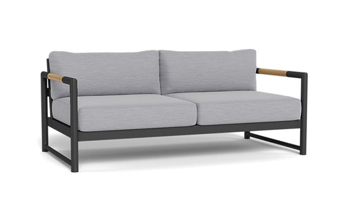 Breeze XL Sofa by Harbour - 2-Seater, Asteroid Aluminum, Cloud Panama.