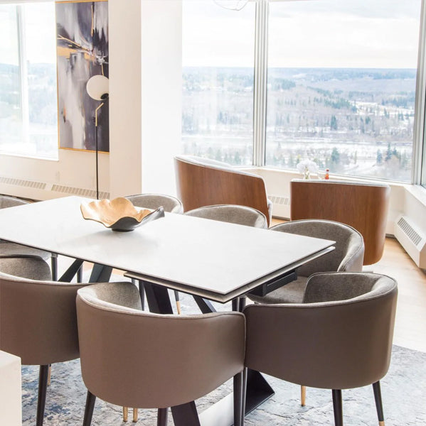 Bridge Extending Dining Table by Mobital, showing bridge extending dining table.