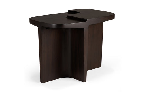 Brutalist Side Table by Ethnicraft - Mahogany Rose Brown.
