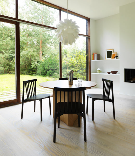 Bue Table by Normann Copenhagen, showing bue table in live shot.