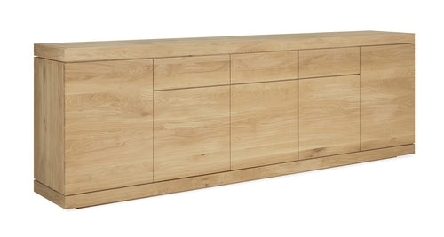 Burger Sideboard by Ethnicraft, showing angle view of burger sideboard.