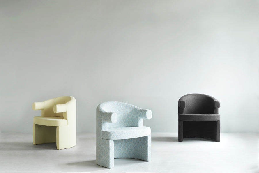 Burra Chair by Normann Copenhagen, showing burra chairs in live shot.