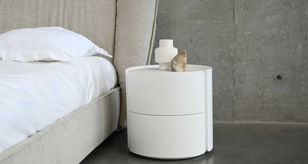 Burrow Night Table by Mobital, showing burrow night table in live shot.