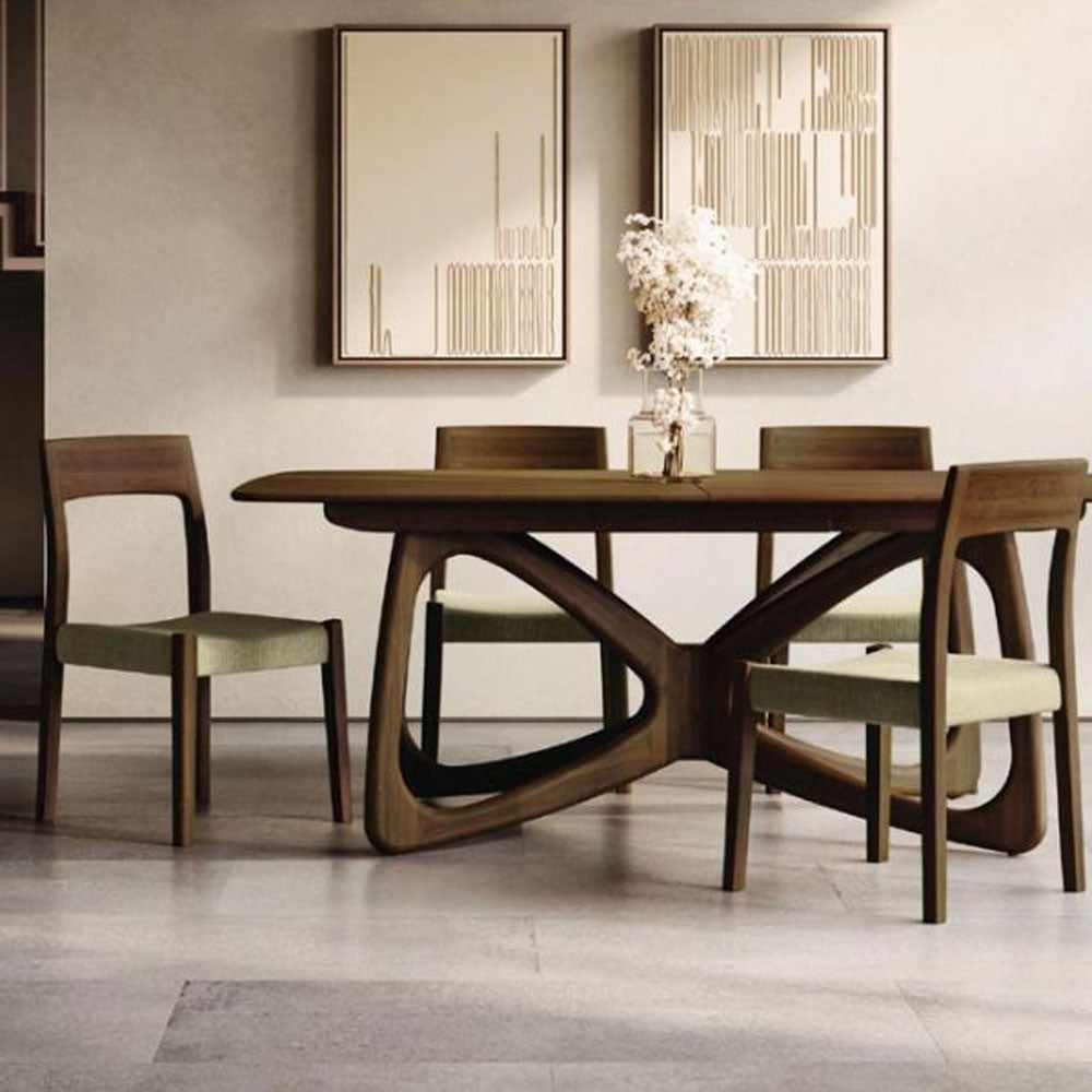Butterfly Extension Dining Table by Copeland Furniture, showing butterfly extension dining table in live shot.