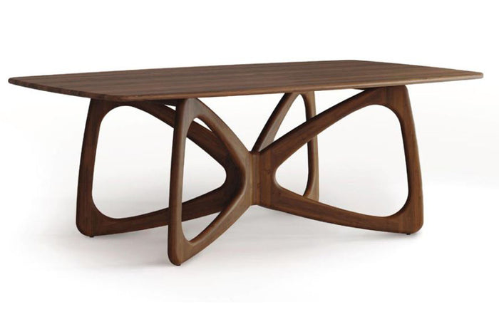 Butterfly Fixed Top Dining Table by Copeland Furniture - Natural Walnut.