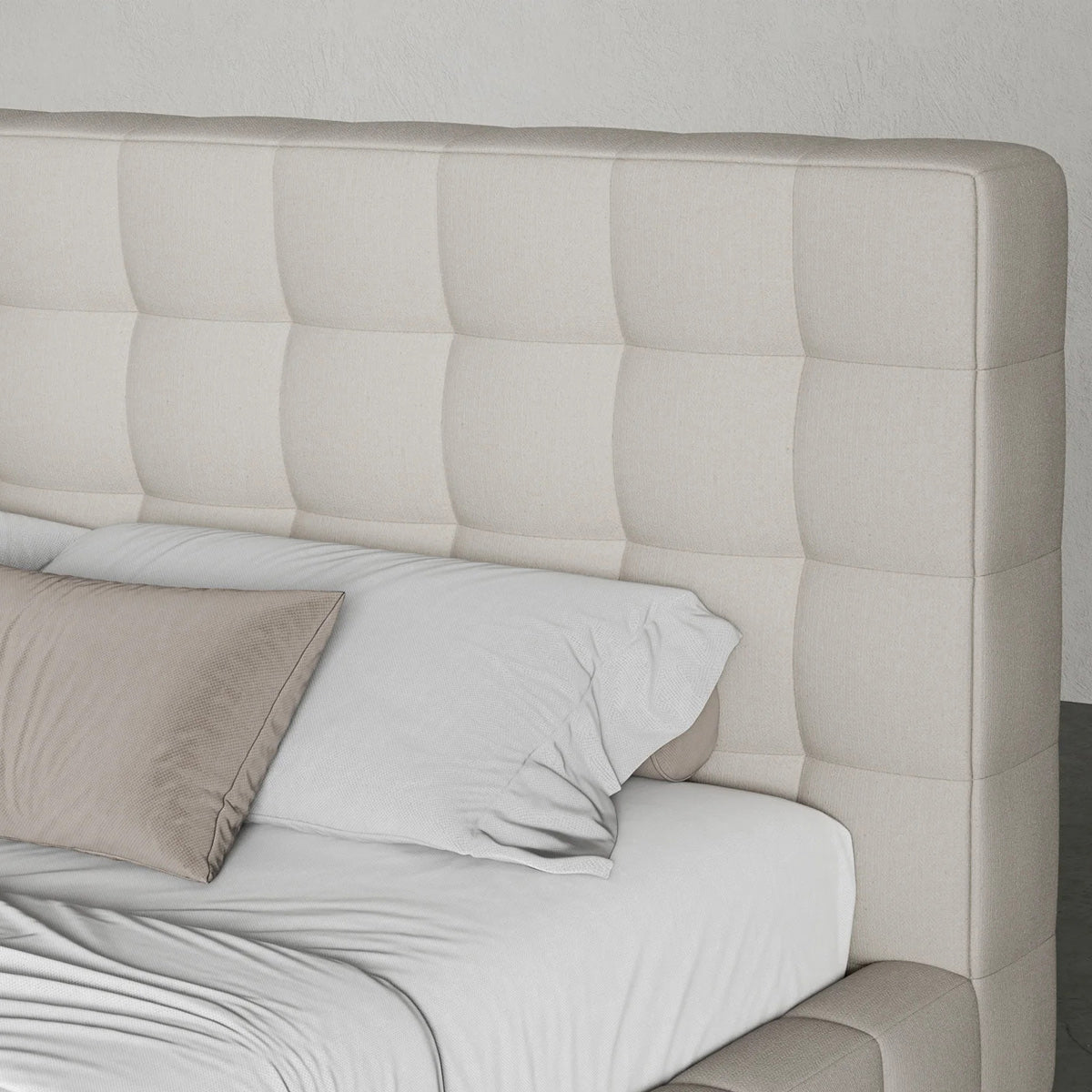 Caelen Bed (Clearance) by Modloft, showing closeup view of caelen bed (clearance) in live shot.