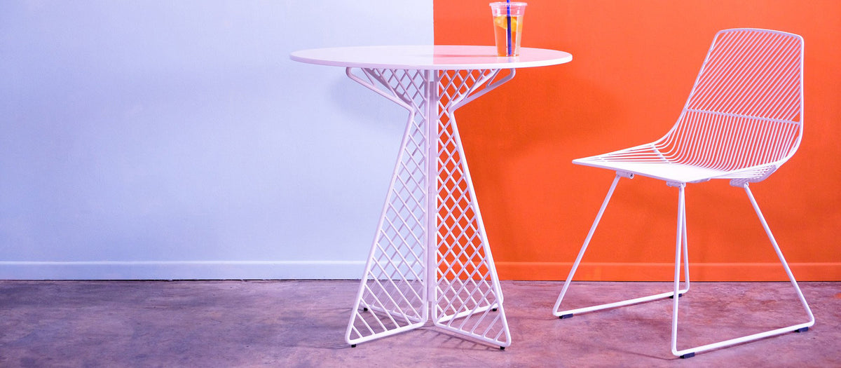 Cafe Table by Bend, showing cafe table in live shot.