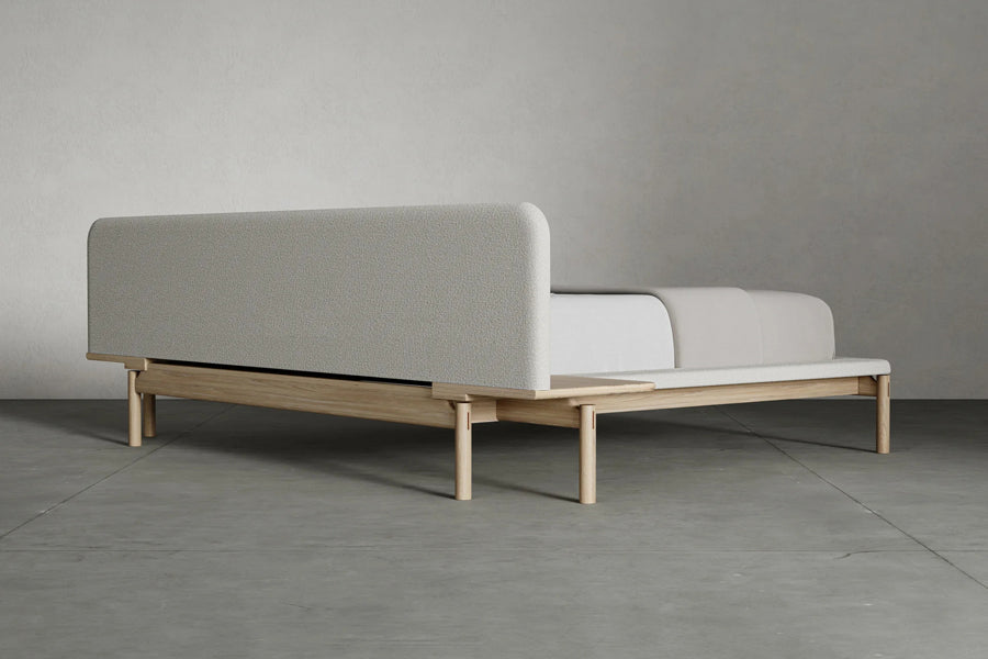 Calder Bed by Viesso, showing calder bed in live shot.