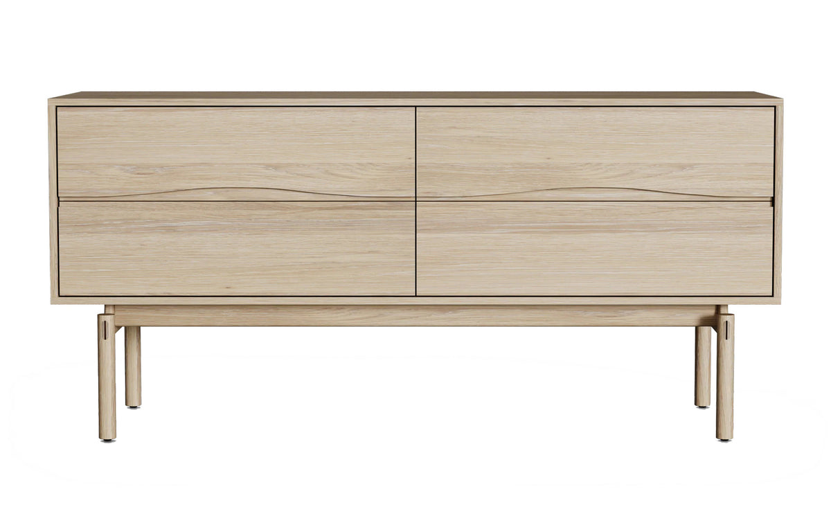 Calder Double Dresser by Viesso - White Washed Oak.