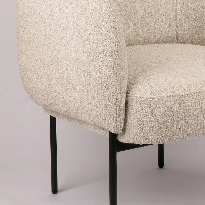 Camarosa Lounge Chair by Kollektiff, showing closeup view of camarosa lounge chair in live shot.