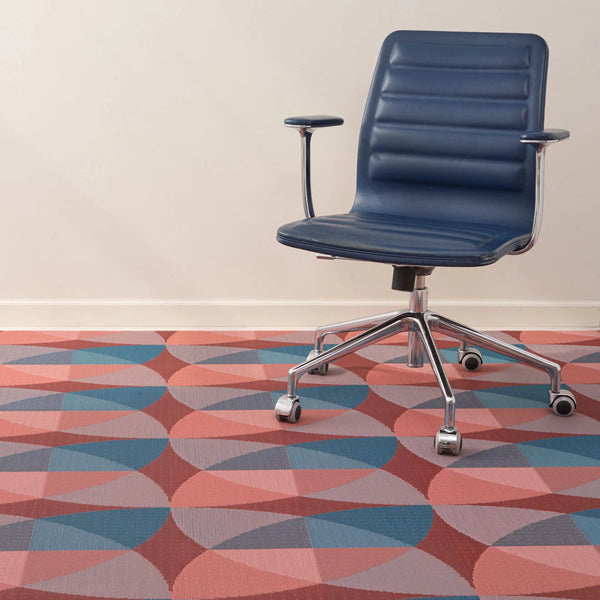 Canopy Woven Floor Rug by Chilewich, showing canopy woven floor rug in live shot.