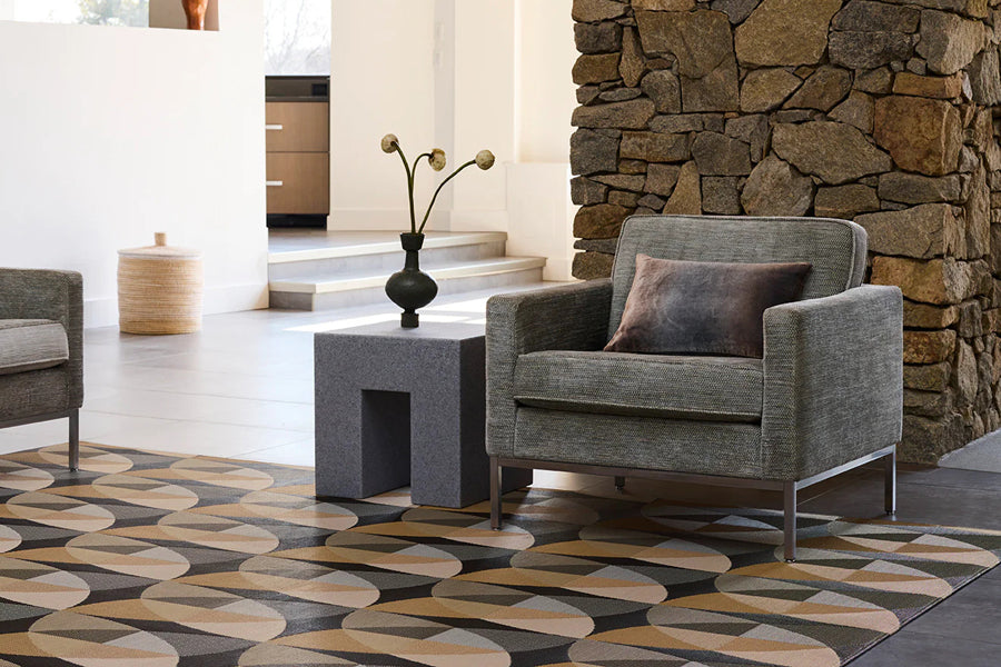 Canopy Woven Floor Rug by Chilewich, showing canopy woven floor rug in live shot.