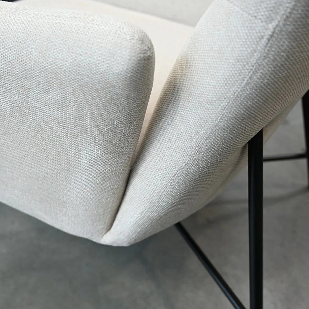 Caraway Lounge Chair by Mobital, showing closeup view of caraway lounge chair.