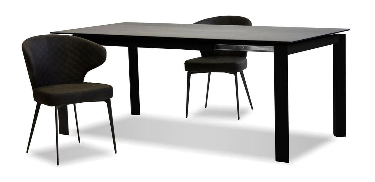 Casper Extending Dining Table by Mobital, showing angle view of casper extending dining table.