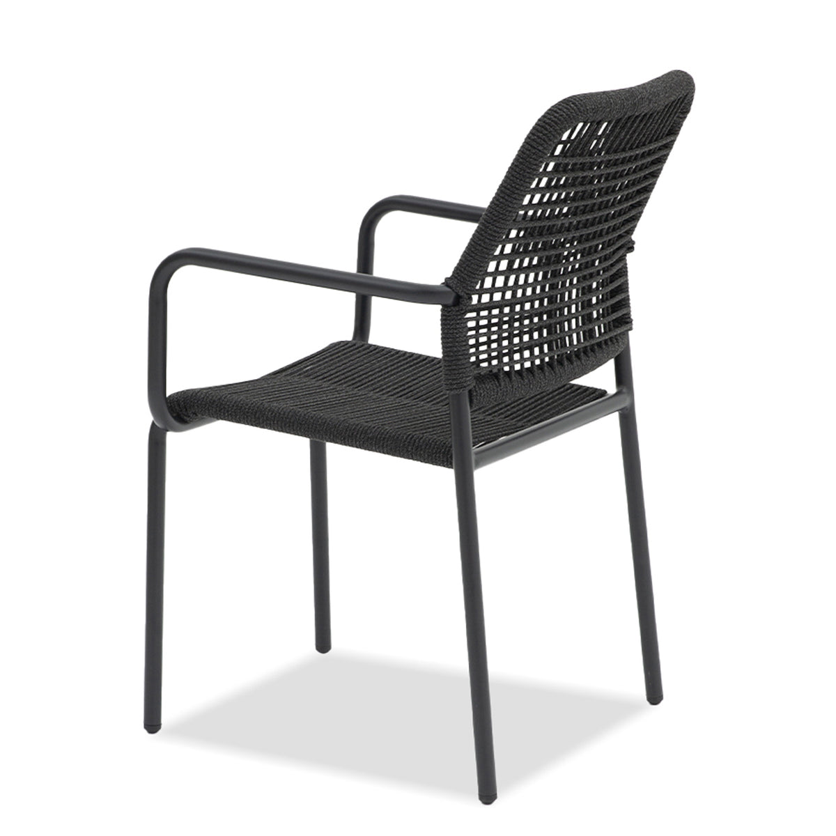 Castile Dining Armchair by Mobital, showing side view of castile dining armchair.