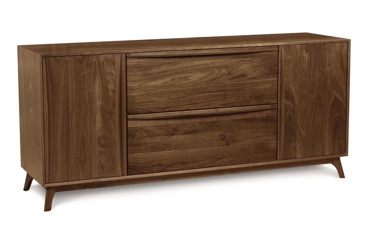 Catalina Credenza by Copeland Furniture, showing angle view of catalina credenza.