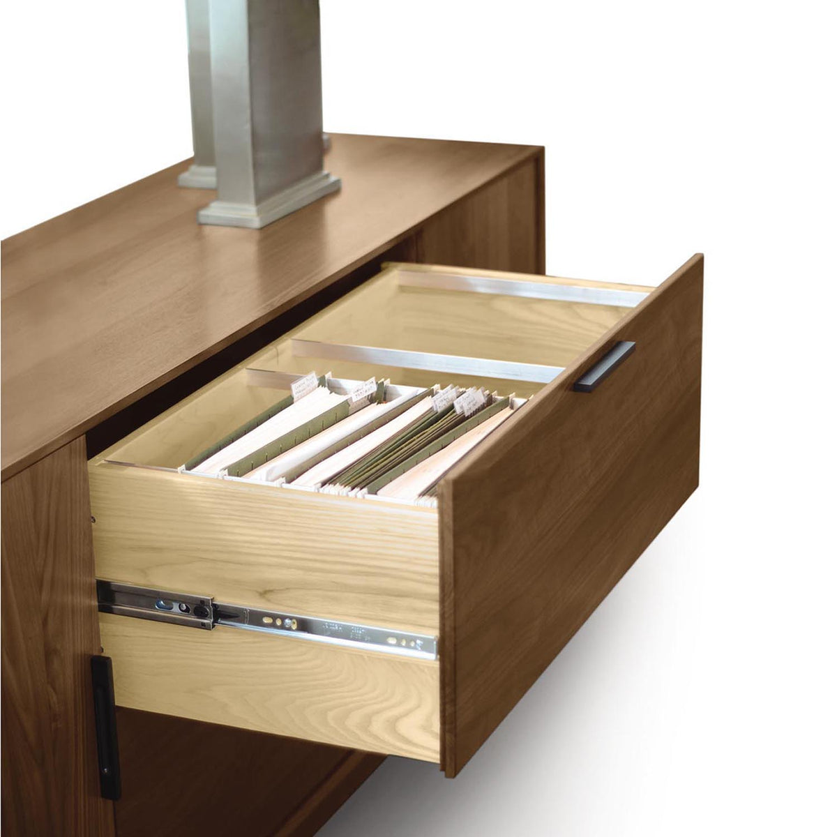Catalina Credenza by Copeland Furniture, showing open view of catalina credenza.