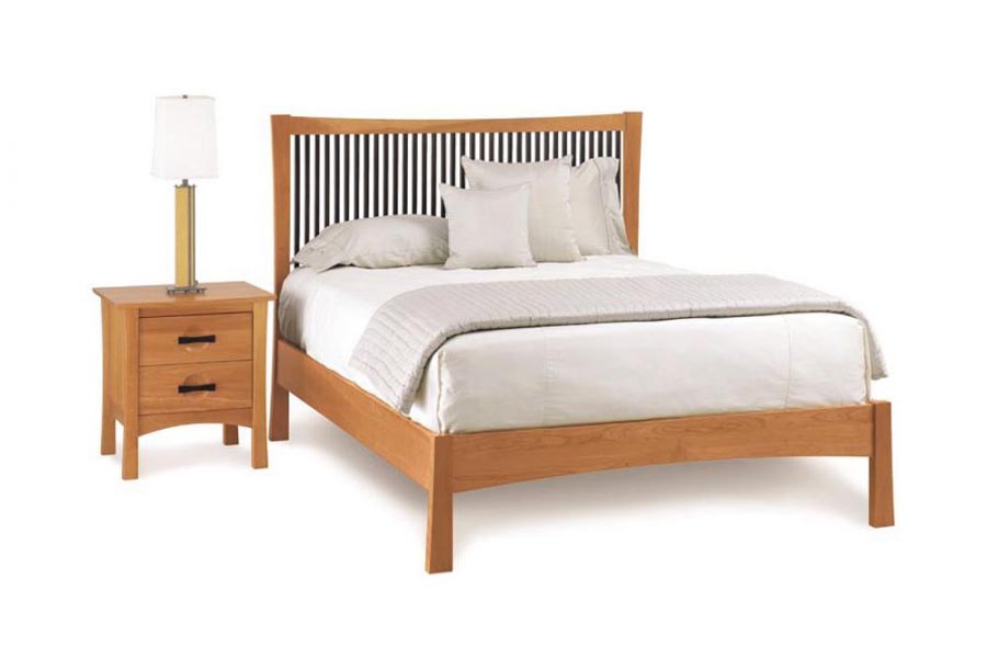 Catalina Nightstand by Copeland Furniture, showing catalina nightstand with bed in live shot.
