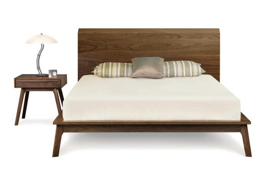 Catalina Nightstand by Copeland Furniture, showing catalina nightstand with bed in live shot.