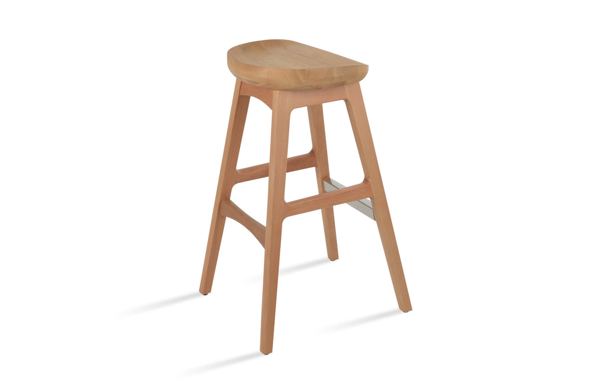 Cattelan PR-Wood Stool by SohoConcept - Beech Natural Wood, Natural Ash Wood.