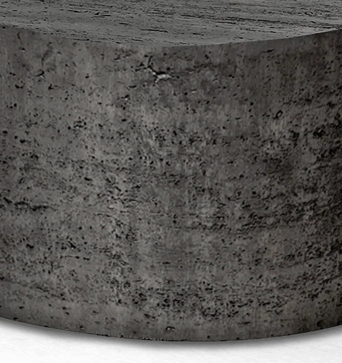 Cavora Outdoor Coffee Table by Viesso, showing closeup view of cavora outdoor coffee table in slate aluminum finish.