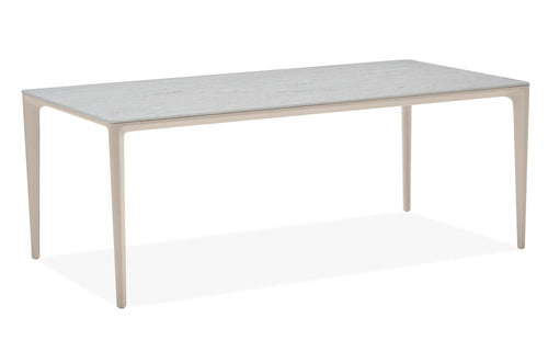 Cayman Dining Table by Mobital, showing angle view of cayman dining table.